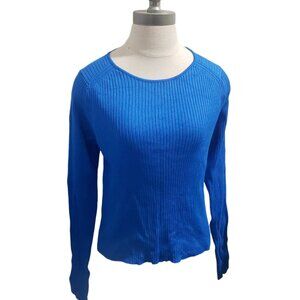 CT1962 Mango Royal Blue Ribbed Long Sleeve Top XXL